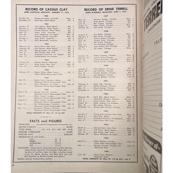 1967 Referee Cassius Clay Magazine Ernie Terrell Muhammad Ali Boxing Greatest - Picture 4 of 6